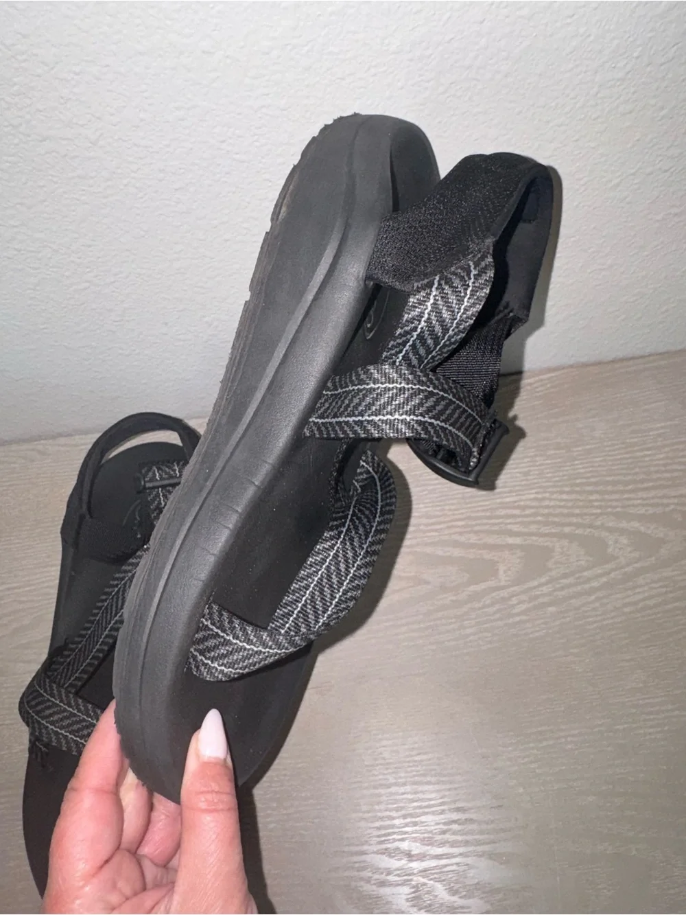 Men's CushZ Extra Cushioned Sandal black size 10